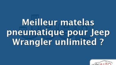 Meilleur matelas pneumatique pour Jeep Wrangler unlimited ?