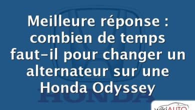 Meilleure réponse : combien de temps faut-il pour changer un alternateur sur une Honda Odyssey