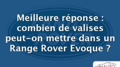 Meilleure réponse : combien de valises peut-on mettre dans un Range Rover Evoque ?