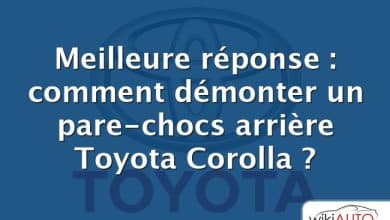 Meilleure réponse : comment démonter un pare-chocs arrière Toyota Corolla ?