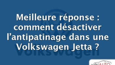 Meilleure réponse : comment désactiver l’antipatinage dans une Volkswagen Jetta ?