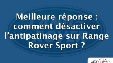 Meilleure réponse : comment désactiver l’antipatinage sur Range Rover Sport ?