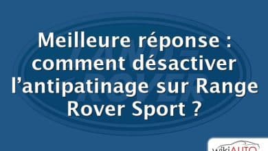 Meilleure réponse : comment désactiver l’antipatinage sur Range Rover Sport ?
