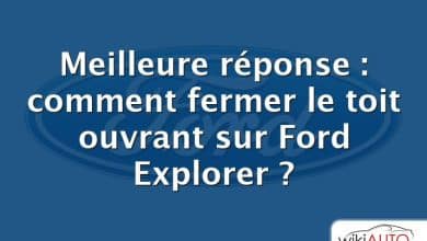 Meilleure réponse : comment fermer le toit ouvrant sur Ford Explorer ?