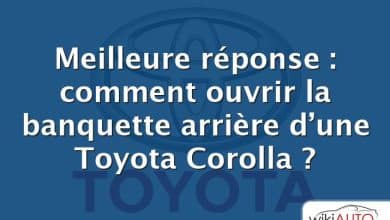 Meilleure réponse : comment ouvrir la banquette arrière d’une Toyota Corolla ?