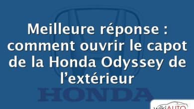 Meilleure réponse : comment ouvrir le capot de la Honda Odyssey de l’extérieur