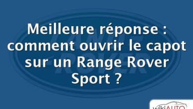 Meilleure réponse : comment ouvrir le capot sur un Range Rover Sport ?