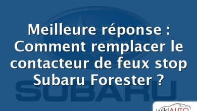 Meilleure réponse : Comment remplacer le contacteur de feux stop Subaru Forester ?