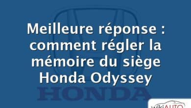 Meilleure réponse : comment régler la mémoire du siège Honda Odyssey