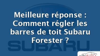 Meilleure réponse : Comment régler les barres de toit Subaru Forester ?