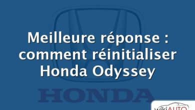 Meilleure réponse : comment réinitialiser Honda Odyssey