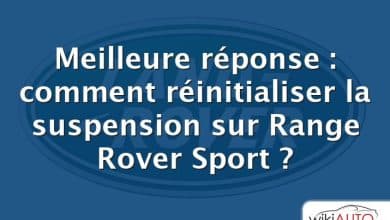 Meilleure réponse : comment réinitialiser la suspension sur Range Rover Sport ?