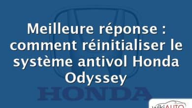 Meilleure réponse : comment réinitialiser le système antivol Honda Odyssey