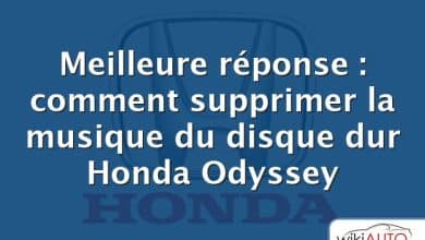 Meilleure réponse : comment supprimer la musique du disque dur Honda Odyssey