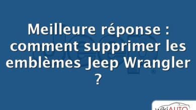 Meilleure réponse : comment supprimer les emblèmes Jeep Wrangler ?