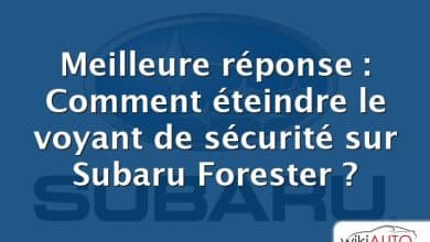 Meilleure réponse : Comment éteindre le voyant de sécurité sur Subaru Forester ?