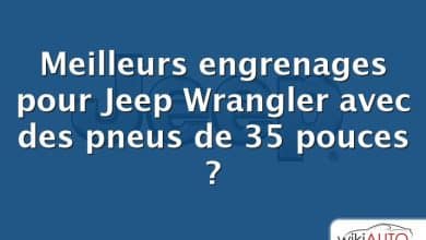 Meilleurs engrenages pour Jeep Wrangler avec des pneus de 35 pouces ?