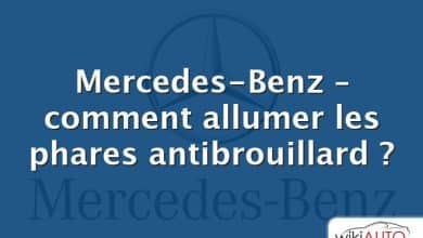 Mercedes-Benz – comment allumer les phares antibrouillard ?