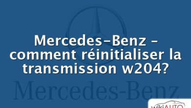 Mercedes-Benz – comment réinitialiser la transmission w204?