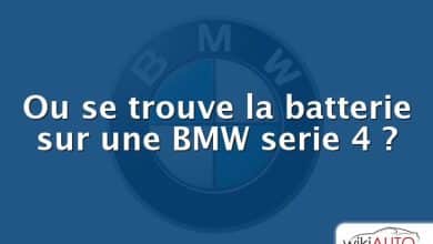Ou se trouve la batterie sur une BMW serie 4 ?