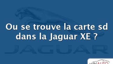 Ou se trouve la carte sd dans la Jaguar XE ?