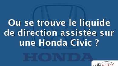Ou se trouve le liquide de direction assistée sur une Honda Civic ?