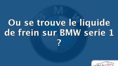 Ou se trouve le liquide de frein sur BMW serie 1 ?