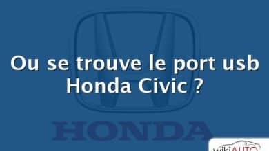 Ou se trouve le port usb Honda Civic ?