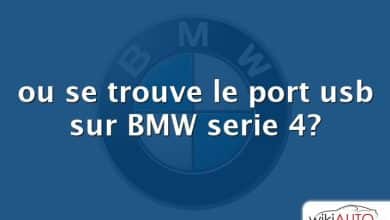 ou se trouve le port usb sur BMW serie 4?