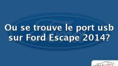 Ou se trouve le port usb sur Ford Escape 2014?