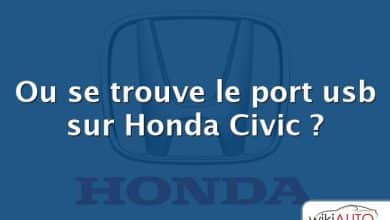 Ou se trouve le port usb sur Honda Civic ?