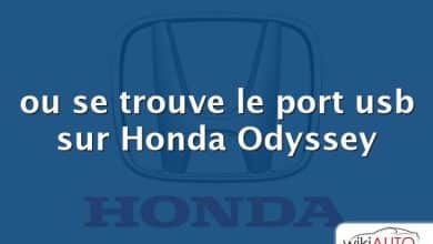 ou se trouve le port usb sur Honda Odyssey