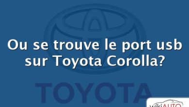 Ou se trouve le port usb sur Toyota Corolla?