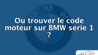 Ou trouver le code moteur sur BMW serie 1 ?