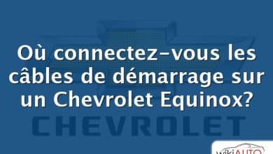 Où connectez-vous les câbles de démarrage sur un Chevrolet Equinox?