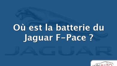 Où est la batterie du Jaguar F-Pace ?