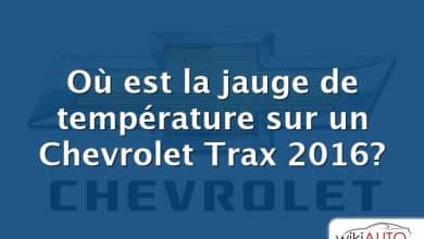 Où est la jauge de température sur un Chevrolet Trax 2016?