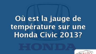 Où est la jauge de température sur une Honda Civic 2013?