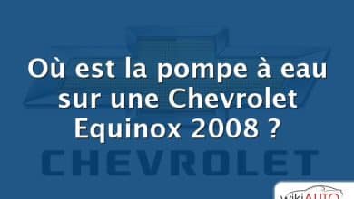Où est la pompe à eau sur une Chevrolet Equinox 2008 ?