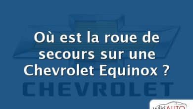 Où est la roue de secours sur une Chevrolet Equinox ?