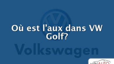 Où est l’aux dans VW Golf?