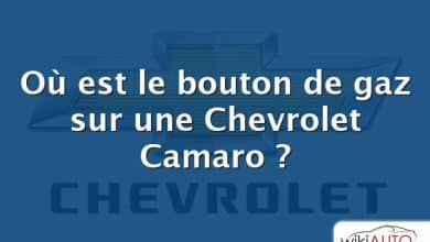 Où est le bouton de gaz sur une Chevrolet Camaro ?