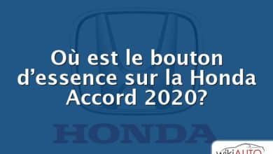 Où est le bouton d’essence sur la Honda Accord 2020?