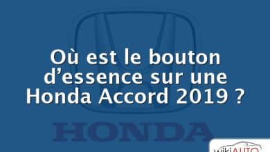 Où est le bouton d’essence sur une Honda Accord 2019 ?