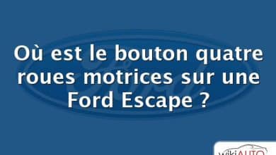 Où est le bouton quatre roues motrices sur une Ford Escape ?