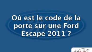 Où est le code de la porte sur une Ford Escape 2011 ?