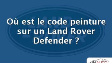 Où est le code peinture sur un Land Rover Defender ?