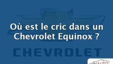 Où est le cric dans un Chevrolet Equinox ?