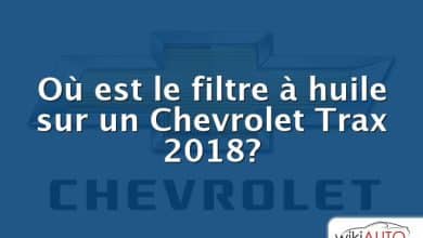 Où est le filtre à huile sur un Chevrolet Trax 2018?