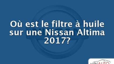 Où est le filtre à huile sur une Nissan Altima 2017?